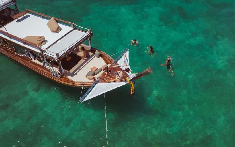 Krabi: 7 Island Tour by Luxury Longtail Boat with Snorkeling - Leaving the pier and passing Railay Bay