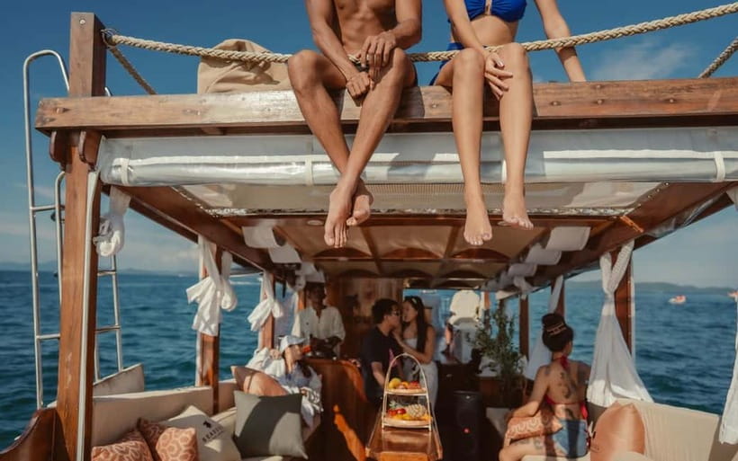 Krabi: 7 Island Tour by Luxury Longtail Boat with Snorkeling - Poda Island is the payoff