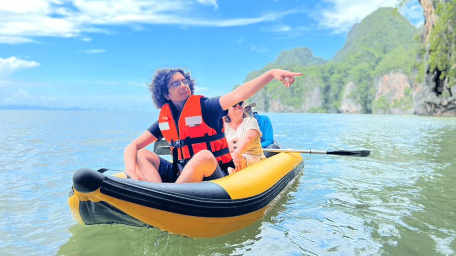 Krabi: Premium James Bond Island Speedboat & Canoe Trip - Ton Mai Yai, swimming, and the ride back