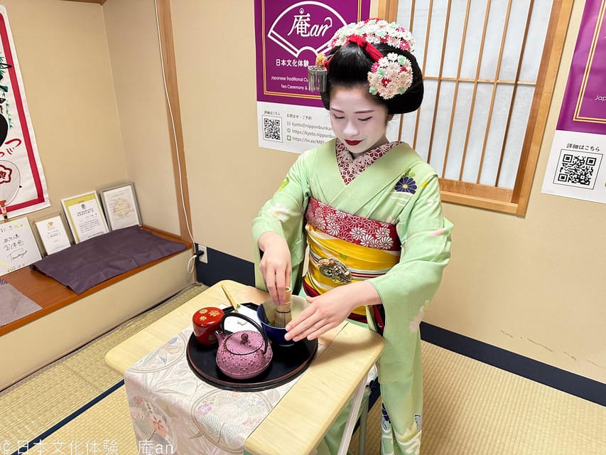 Kyoto: Tea Ceremony with Maiko Premium - Making matcha with two Japanese sweets