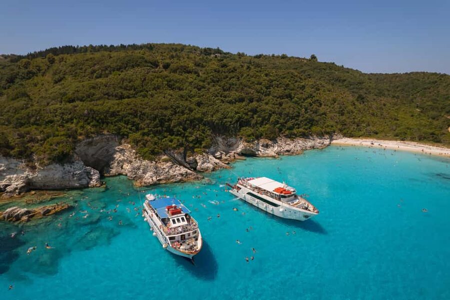 Lefkimmi: Paxos, Antipaxos, and Blue Caves Luxury Cruise - The Blue Caves: a quick but memorable first stop