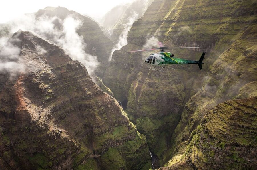 Lihue: Deluxe Waterfall Safari Helicopter Tour - Waimea Canyon’s red folds and wide scale
