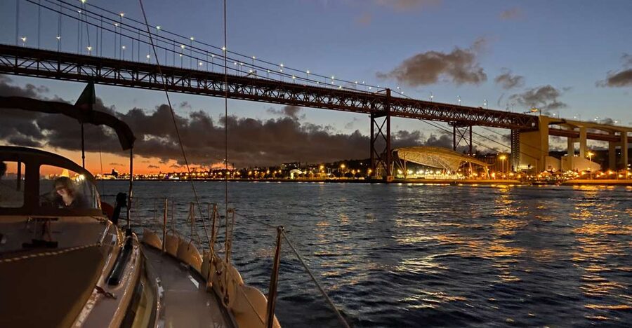Lisbon: Luxury Sailboat Cruise at Night - Seeing Downtown Lisbon From the Tagus
