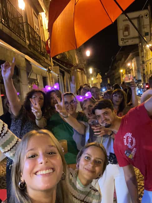 Lisbon: Pub Crawl with Open Bar (Premium Upgrade Available) - Walking to Pink Street
