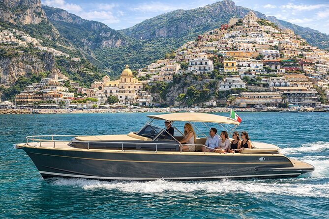 Luxury Amalfi Coast Boat Tour with Swim & Prosecco – Small Group - Marmorata waterfalls and the cliffs near Amalfi
