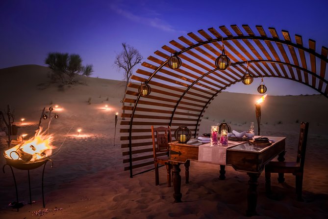 Luxury Desert Safari with Michelin-Curated Fine Dining Experience - Falconry with sunset light and light snacks