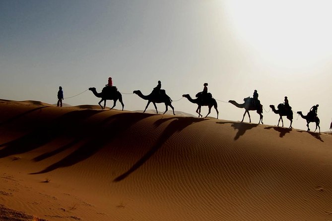luxury desert tour 3days 2 night fez merzouga ouarzazat marakech - The camel ride and private desert camp