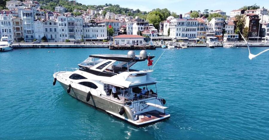 Luxury Private Yacht Rental - Dolmabahçe Palace and the European shore