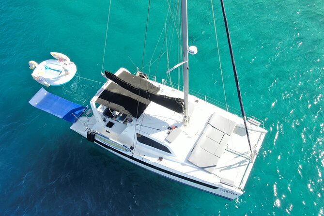 Luxury Sailing catamaran charter in Cabo San Lucas all inclusive - Pelican Rock, Balconcito Beach, and the bay
