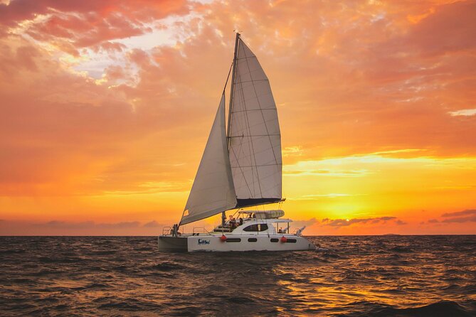Luxury Sunset Sailing Cruise in Cancun with Light Dinner and Open Bar - Boarding the catamaran and finding your best view