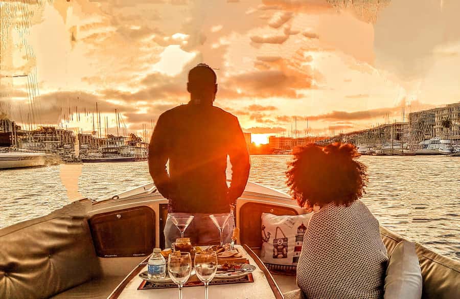 Marina Del Rey Luxury Boat Cruise Wine, Charcuterie Sealions - What the Duffy boat feels like