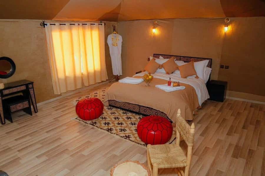 Marrakech: 3-day Exclusive Desert Luxury Tour; Quad & Camels - Sunset by camel at Erg Chebbi
