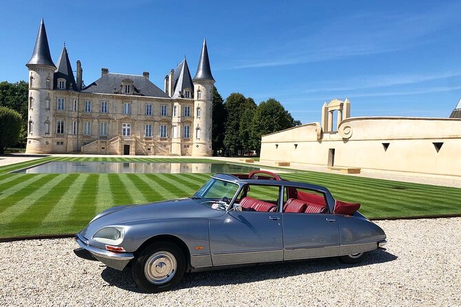 Médoc luxury wine tour aboard a Citroën DS Limousine Convertible - Margaux, elegance, and the first château views