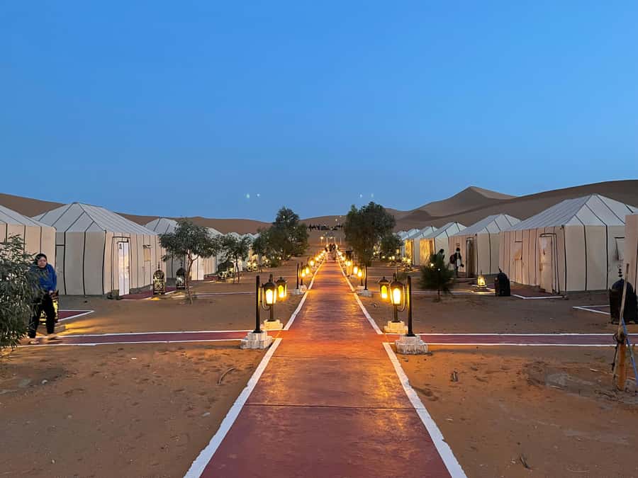 Merzouga: 1-Night in the luxury camp. camel ride & Dinner - Dinner, Tea, and Berber Drumming