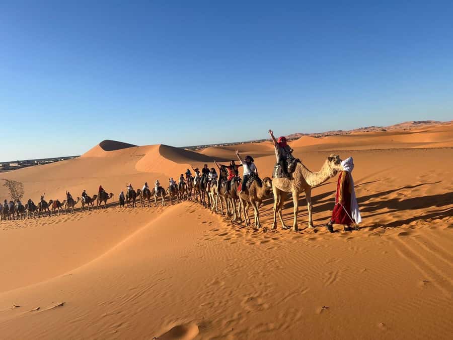 Merzouga: 1-Night in the luxury camp. camel ride & Dinner - Sunrise, Sandboarding, and the Return Route