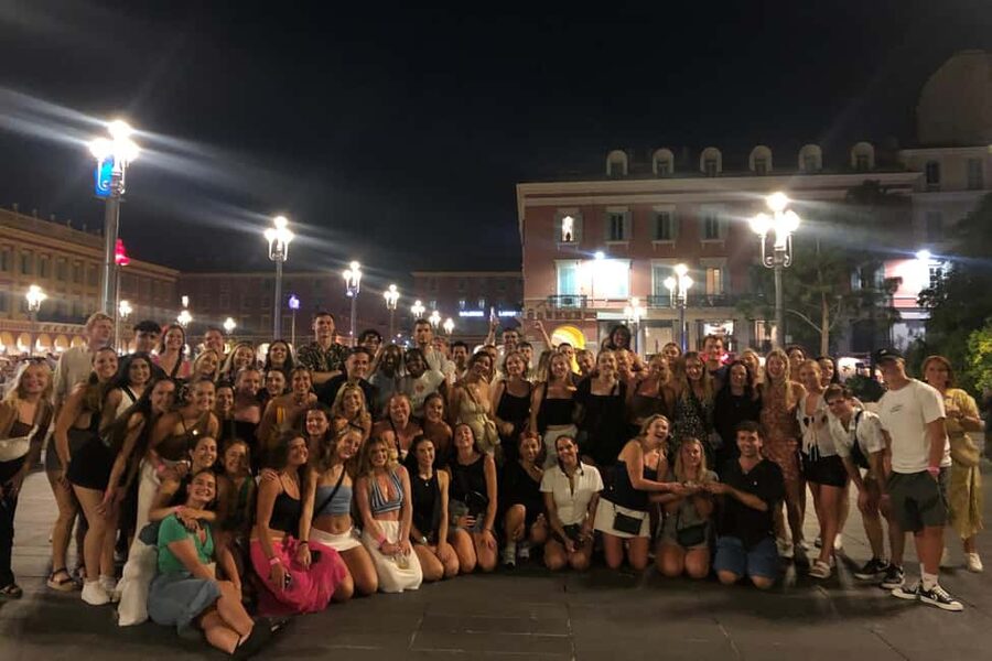 Nice: Ultimate Party Bar Crawl Free Shots & VIP Club Entry - Promenade des Anglais and the turn toward Cours Saleya