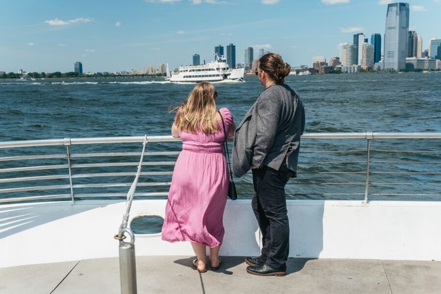 NYC: City Cruises Luxury Brunch, Lunch or Dinner Cruise - Boarding at Pier 61 and settling into the glass cabin