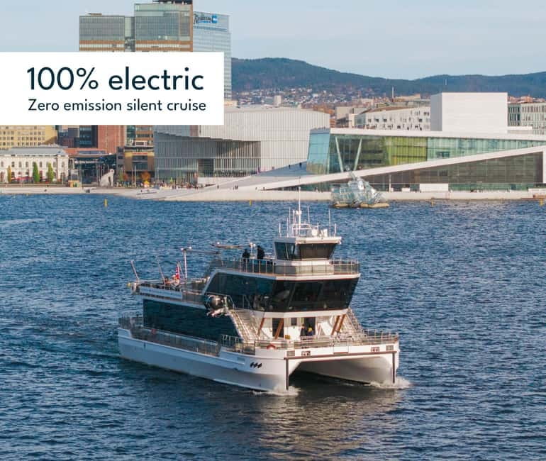 Oslo: Guided Sightseeing Fjord Cruise on Premium Silent Boat - Akershus Fortress and the Opera House from the Water