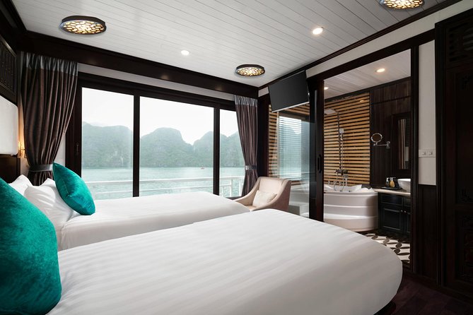 Overnight Luxury 5 Star Alisa Cruise with Meals, Kayak or Bamboo Boat - Morning tai chi and Sung Sot Cave