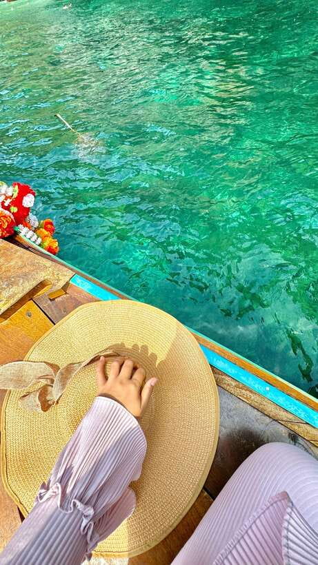 phi phi island : Luxury Private Wooden Boat Rental - Pileh Lagoon, a scenic swimming stop