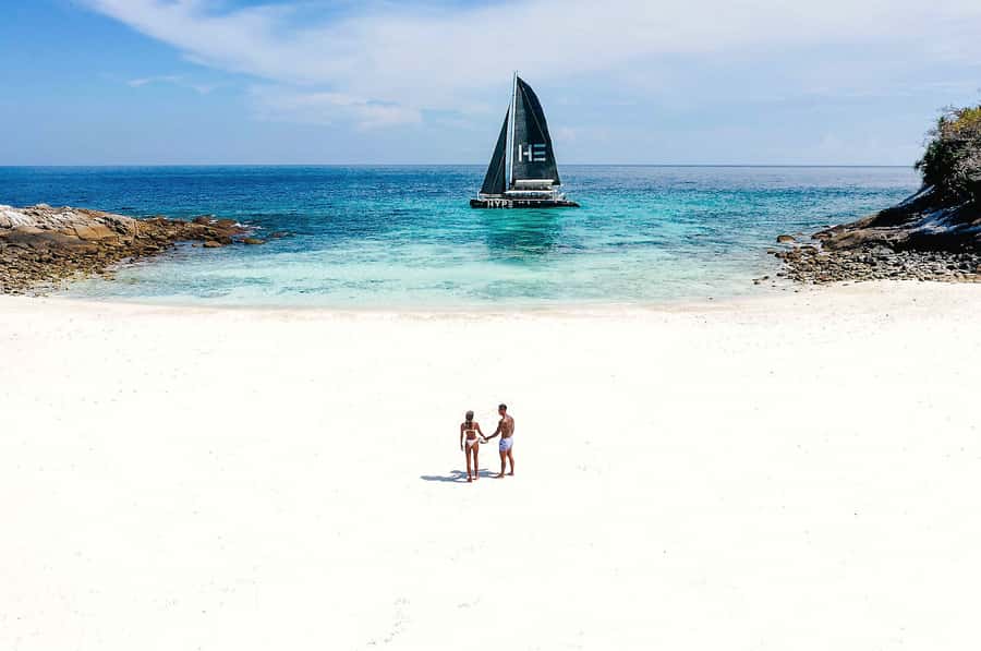 Phuket: Coral and Racha Islands Hype Luxury Catamaran - Lunch with Thai food, tapas, and sushi