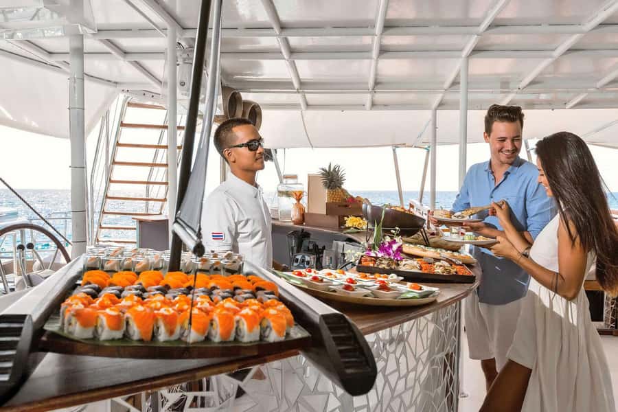 Phuket: Coral and Racha Islands Hype Luxury Catamaran - Racha Island: the better stop for snorkeling
