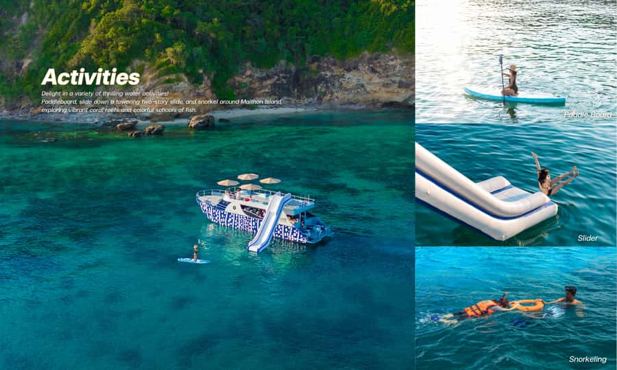 Phuket: Phi Phi Maiton Island Sunset Premium Catamaran Tour - A long island day with a gentle finish