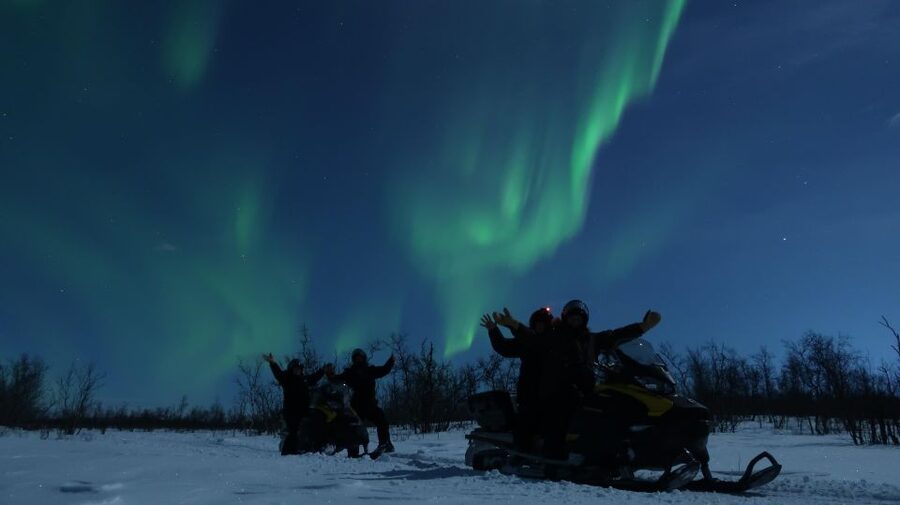 Premium Aurora Snowmobile Ride With Panoramic Views - Getting dressed for Swedish Lapland