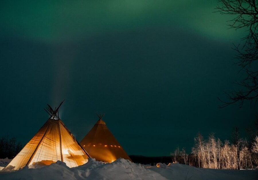 Premium Aurora Snowmobile Ride With Panoramic Views - Learning the snowmobile before the trail