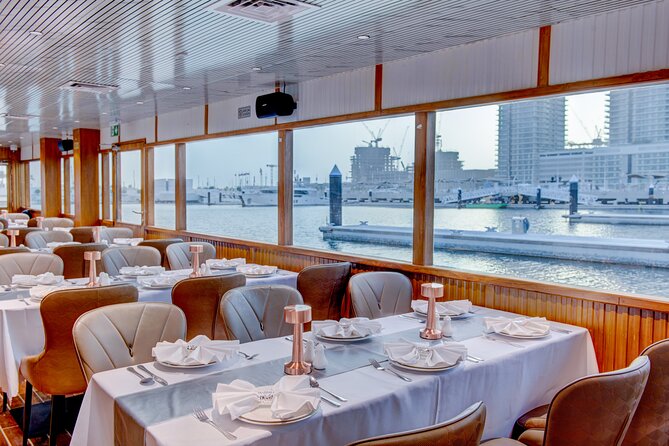 Premium Celeste Dinner Cruise on Dubai Creek with Heritage Views. - What the 9:00 p.m. departure feels like