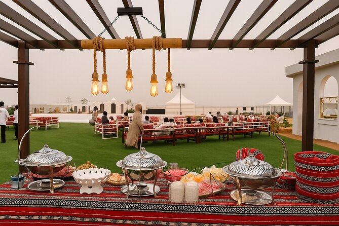 Premium Desert Safari Dubai with BBQ and ATV - Camel riding slows the afternoon down