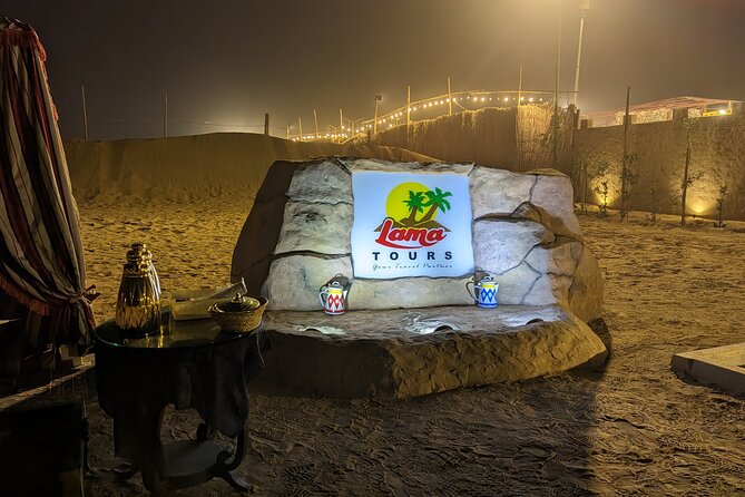 Premium Dubai Desert Safari with Dune Bashing, BBQ, Live Shows - BBQ dinner with vegetarian and non-vegetarian choices