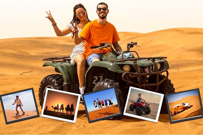 Premium Morning Dessert Safari With Quad Bike , Sand Boarding & Dune Bashing - Camel riding adds a traditional touch