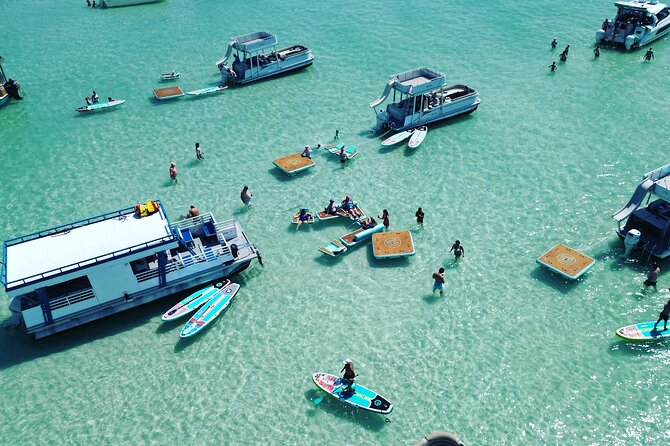 Premium Non-Private 3 Hour Crab Island Tour with Bathroom - Arriving at the fully submerged Crab Island sandbar