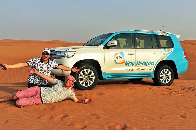 Premium Red Dune Safari, Sandboarding, Camel Ride, 5<em> BBQ Dinner – Key points to know before you book’ /></p>
<ul>
<li><strong>Red dunes near Al Madam:</strong> Expect 30 to 45 minutes of 4×4 dune driving across striking red sand.</li>
<li><strong>A sunset-centered schedule:</strong> Pickup is generally between 3:00 and 3:30 PM, giving the outing an evening rhythm.</li>
<li><strong>Sandboarding is included:</strong> An instructor provides guidance, so you do not need prior experience.</li>
<li><strong>The camp packs in many activities:</strong> Camel riding, henna, traditional clothing, flavored shisha, food, and shows are all part of the plan.</li>
<li><strong>Guides matter here:</strong> Ashraf, Sijin, Bandari, and other named drivers have been praised for safety checks, clear explanations, and photo stops.</li>
<li><strong>The group can reach 50 people:</strong> This keeps the price moderate, but the camp will not feel private or quiet.</li>
</ul>
<h2>From Dubai hotels to Al Madam’s red dunes</h2>
<p> BBQ Dinner – From Dubai hotels to Al Madam’s red dunes’ /></p>
<p><p>This tour begins with pickup from your Dubai hotel or another agreed location. The stated pickup window is 3:00 to 3:30 PM, though you should allow some flexibility because collecting people from several locations can take time.</p>
</p>
<p><p>The ride to the desert is part of the outing, not just a transfer. One account describes a journey of roughly 75 kilometers from central Dubai, and another calls the road quite long. That matters if you are hoping to spend most of the evening on the sand. You will spend a fair share of the six to seven hours in the vehicle, but the drive helps mark the shift from city to desert.</p>
</p>
<p><p>The destination is Al Madam, known here for its red dunes. Once the 4×4 reaches the sand, the main desert section lasts about 30 to 45 minutes. Your driver takes the vehicle up and over the dunes, with the route shaped around the terrain and the group.</p>
</p>
<p><p>This is the point where your driver can make or break the outing. Ashraf Shobi has been praised for careful driving and for explaining what would happen before the dune run. Sijin is also repeatedly described as friendly and attentive, with regular checks to make sure passengers were comfortable. Bandari received similar praise for helping with each part of the experience.</p>
</p>
<p><p>You should still tell the driver if you are nervous, prone to motion sickness, or would rather have a gentler ride. Dune driving is meant to be thrilling, not smooth. People who want a calmer desert outing should treat this section as a possible drawback rather than a minor detail.</p>
</p>
<div class="twil" style="margin: 20px 0; padding: 15px 0;"><p>More Luxury Dinner Cruises in Dubai</p><ul style="margin: 10px 0; padding-left: 0; list-style: none;"><li style="margin: 0 0 12px 0; padding: 0 0 12px 0; border-bottom: 1px solid #F6EDDC; line-height: 1.4;"><a href="https://vipdaytrips.com/premium-desert-safari-with-bbq-dinner-dubai/">Premium Desert Safari with BBQ Dinner – Dubai</a><br><span style="font-size: 0.82em; color: #555;"><span style="color: #C07F06;">★</span> 5.0 · 2,547 reviews</span></li><li style="margin: 0 0 12px 0; padding: 0 0 12px 0; border-bottom: 1px solid #F6EDDC; line-height: 1.4;"><a href="https://vipdaytrips.com/premium-dubai-desert-safari-with-bbq-dinner-in-the-red-dunes/">Premium Dubai Desert Safari with BBQ Dinner in the Red Dunes</a><br><span style="font-size: 0.82em; color: #555;"><span style="color: #C07F06;">★</span> 4.5 · 2,528 reviews</span></li><li style="margin: 0; padding: 0; border-bottom: none; line-height: 1.4;"><a href="https://vipdaytrips.com/high-red-dunes-with-camel-ride-sandboarding-falcon-show-and-vip-bbq-dinner/">High Red Dunes with Camel Ride, Sandboarding, Falcon Show and VIP BBQ Dinner</a><br><span style="font-size: 0.82em; color: #555;"><span style="color: #C07F06;">★</span> 5.0 · 1,453 reviews</span></li></ul></div><h2>What the 4×4 dune drive is really like</h2>
<p><img width="669" height="446" decoding="async" src=