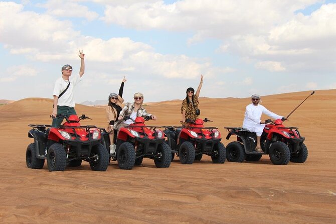 Premium Red Dunes Bashing with Quad Bike, Camel, Falcon &VIP Camp - Key points to know before you book