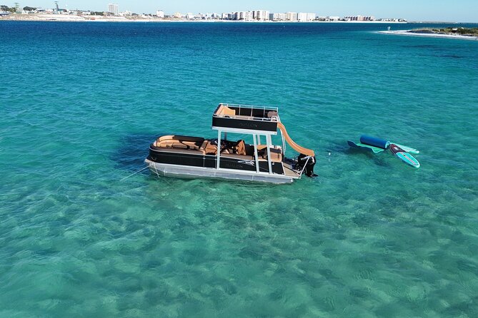 Private Crab Island Luxury Slide Pontoon Charter - Key points at a glance
