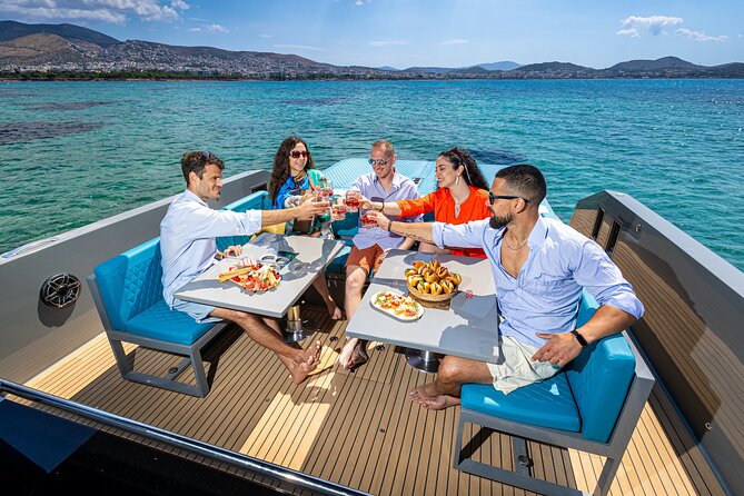 Private Luxury Powerboat Day Tour in Athens - What happens once the anchor drops