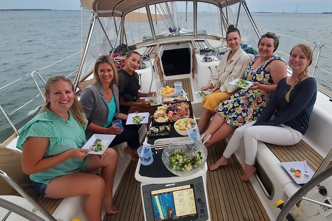 Private Luxury Sunset Sail on the 50ft Sailing Yacht Fate BYOB - The Charleston Battery from the harbor