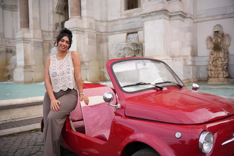 Rome in a Fiat Jolly: Exclusive Vintage Ride & Photo Tour - Trastevere and Castel Sant’Angelo from the road