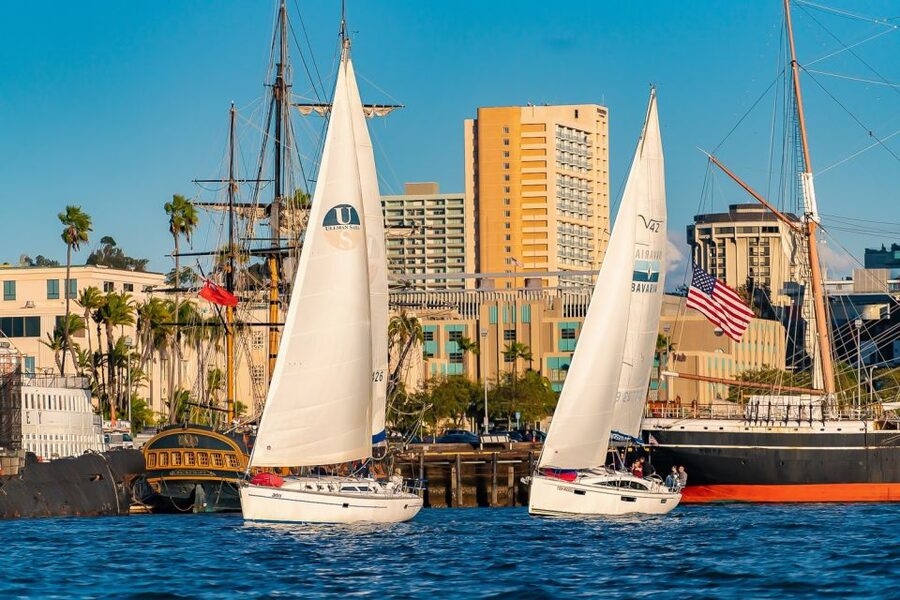 San Diego: Relax on a Morning, Day or Sunset Luxury Sail - Setting out past the Maritime Museum and Star of India