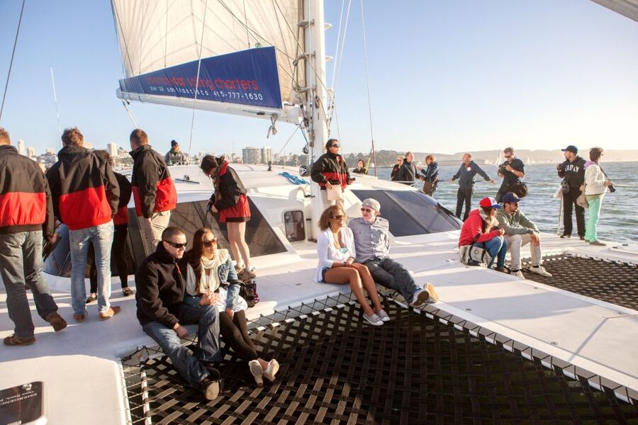 San Francisco Bay Sunset Cruise by Luxury Catamaran - Sunset over the San Francisco skyline