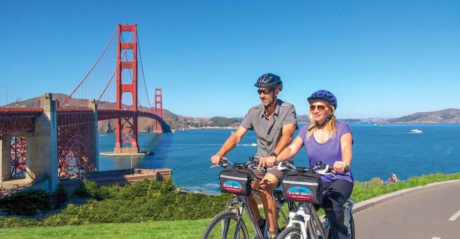 San Francisco: Exclusive Bike, Beer, and Boat Tour - Riding through the Presidio