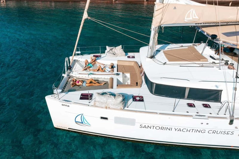 Santorini: Luxury Catamaran Cruise with Lunch, BBQ & Drinks - Key points to know before booking