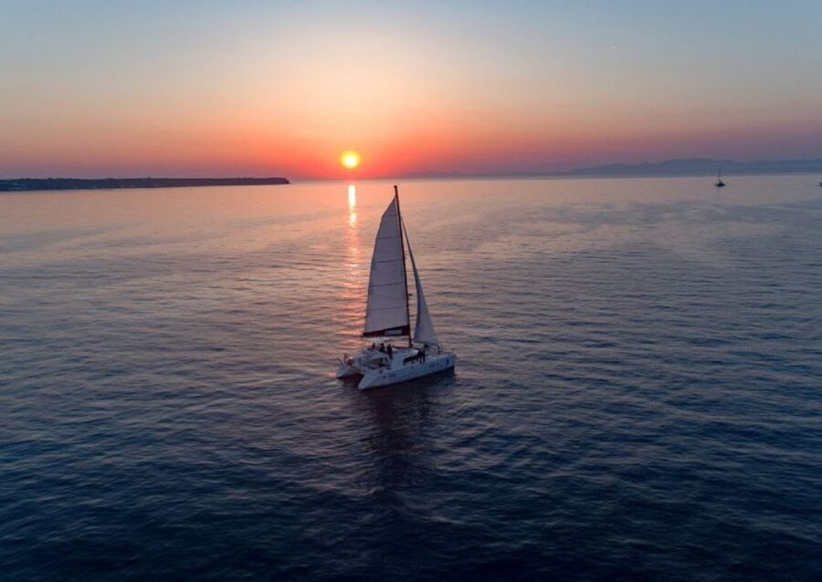 Santorini: Luxury Sunset Cruise with Dinner & Open Bar - Crew service and the feel onboard