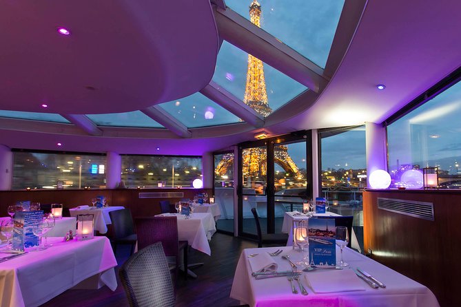Seine River Dinner Cruise with Live Singer by VIP Yacht de Paris - The upper deck gives you Paris at its best