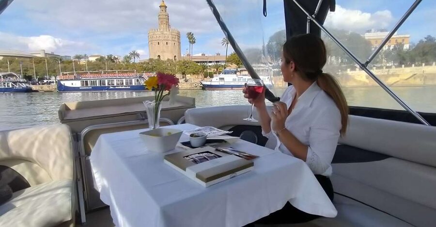 Seville: Exclusive River Boat Tour with Tapas - A quiet hour on the Guadalquivir