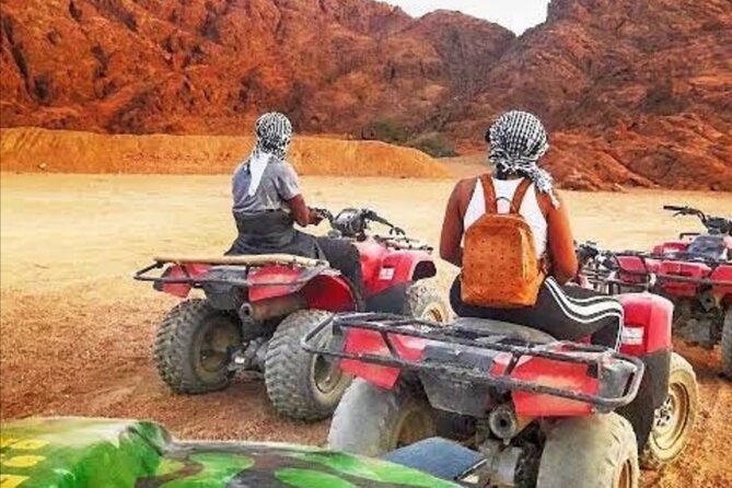 Sharm: Quad Bike or Car Buggy, Camel ride & optional VIP Bedouin Dinner & Show - Sunset, echoes, and the best time to go