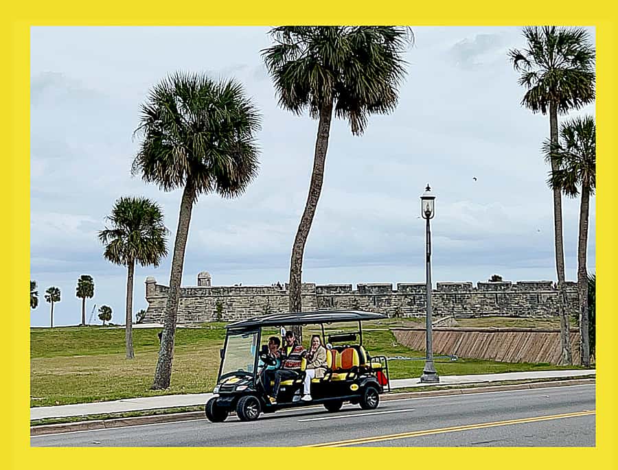 St.Augustine History Tour on Premium Golf Cart with PiCk Up - Mission Nombre de Dios and the Fountain of Youth area