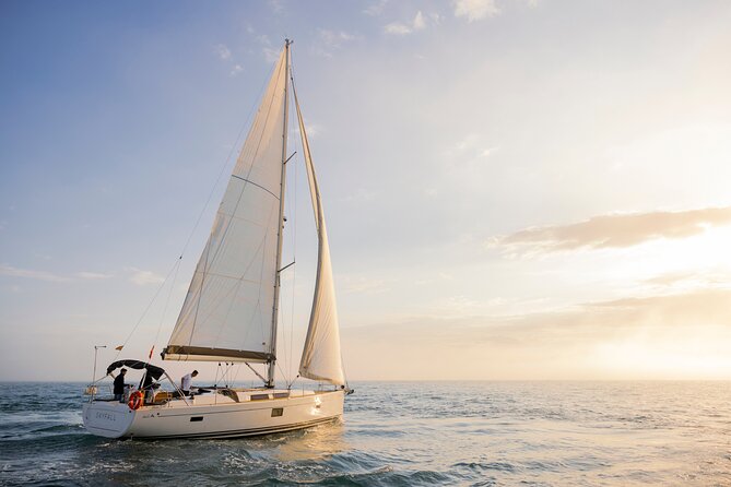 Sunset On A Luxury Sailboat From Port Olimpic - Watching Barcelona turn gold from Port Olimpic
